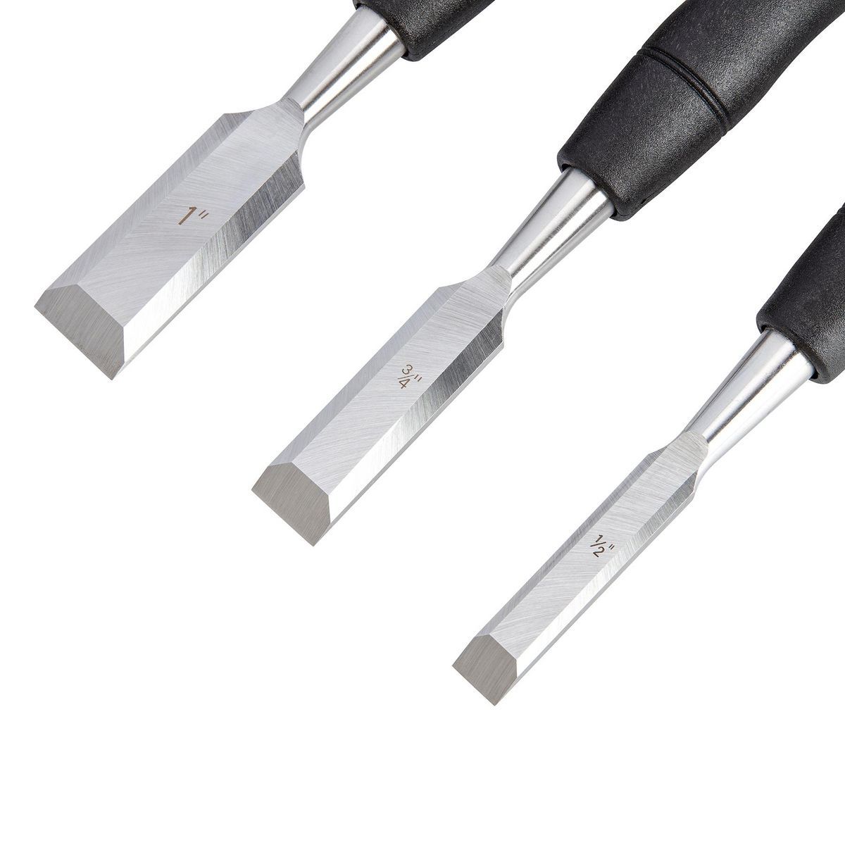 Wood Chisel Set with PVC Handles, 3-Piece R889312