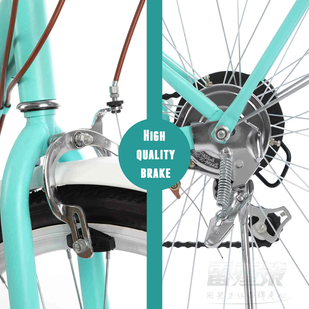 24-Inch 7 Speed Green Beach Cruiser Bike L170