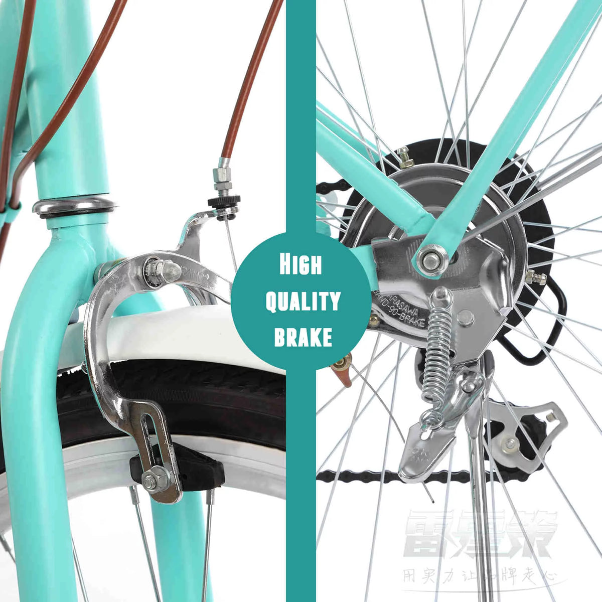 24-Inch 7 Speed Green Beach Cruiser Bike L170