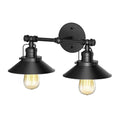 Matte Black Double Metal Sconce M7541