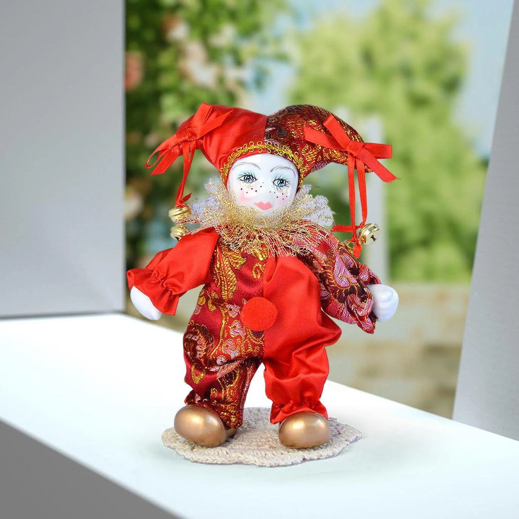 Antique Porcelain Harlequin Doll Ornaments M119