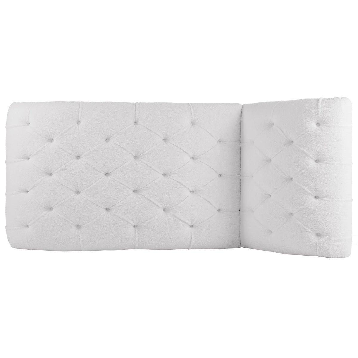 White Tufted Armless Chaise O713