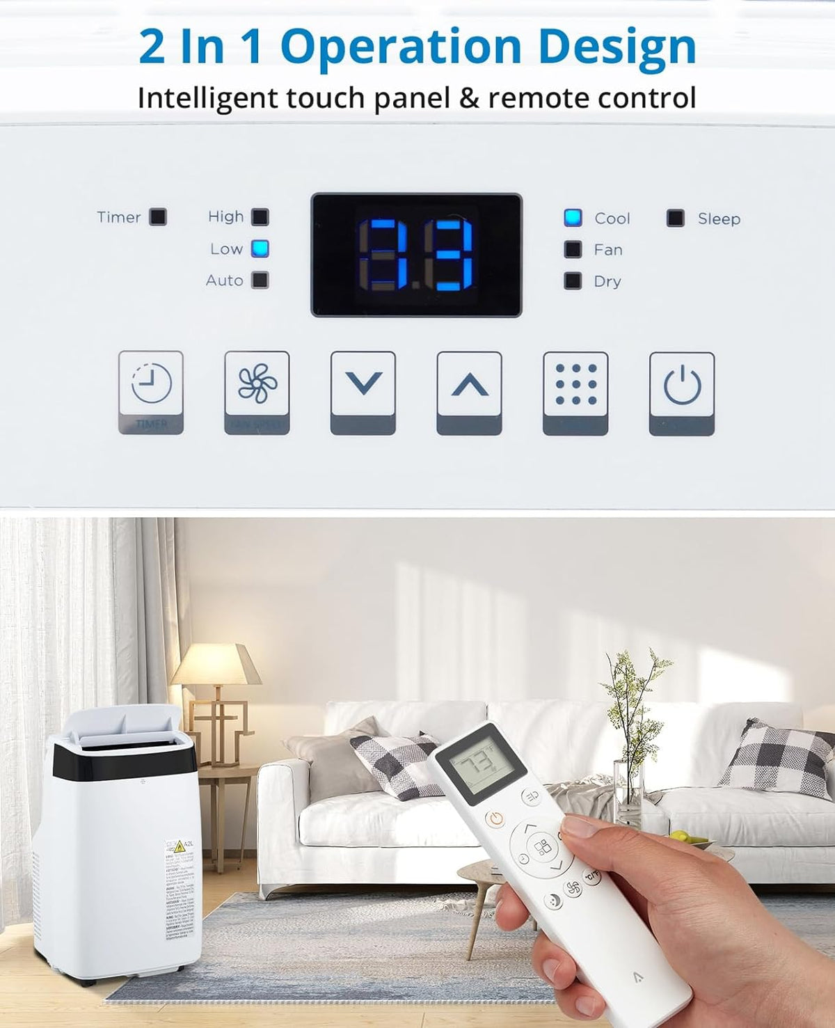 Portable 10000Btu Air Conditioner with Remote Control J953