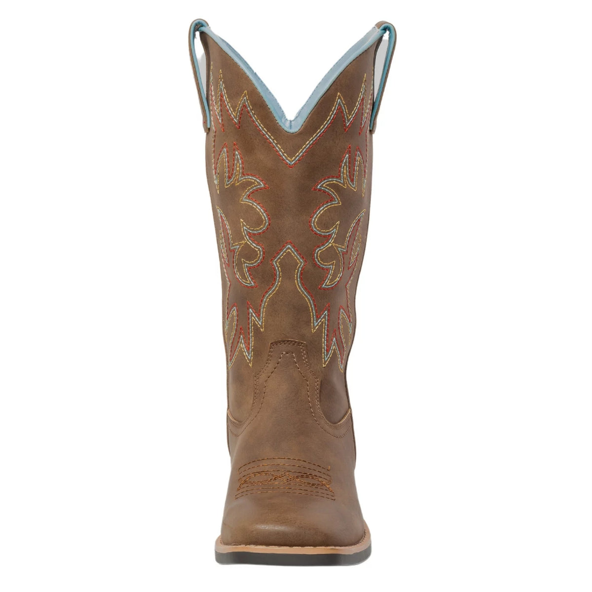 Brown Square Toe Western Cowboy Boots H6345