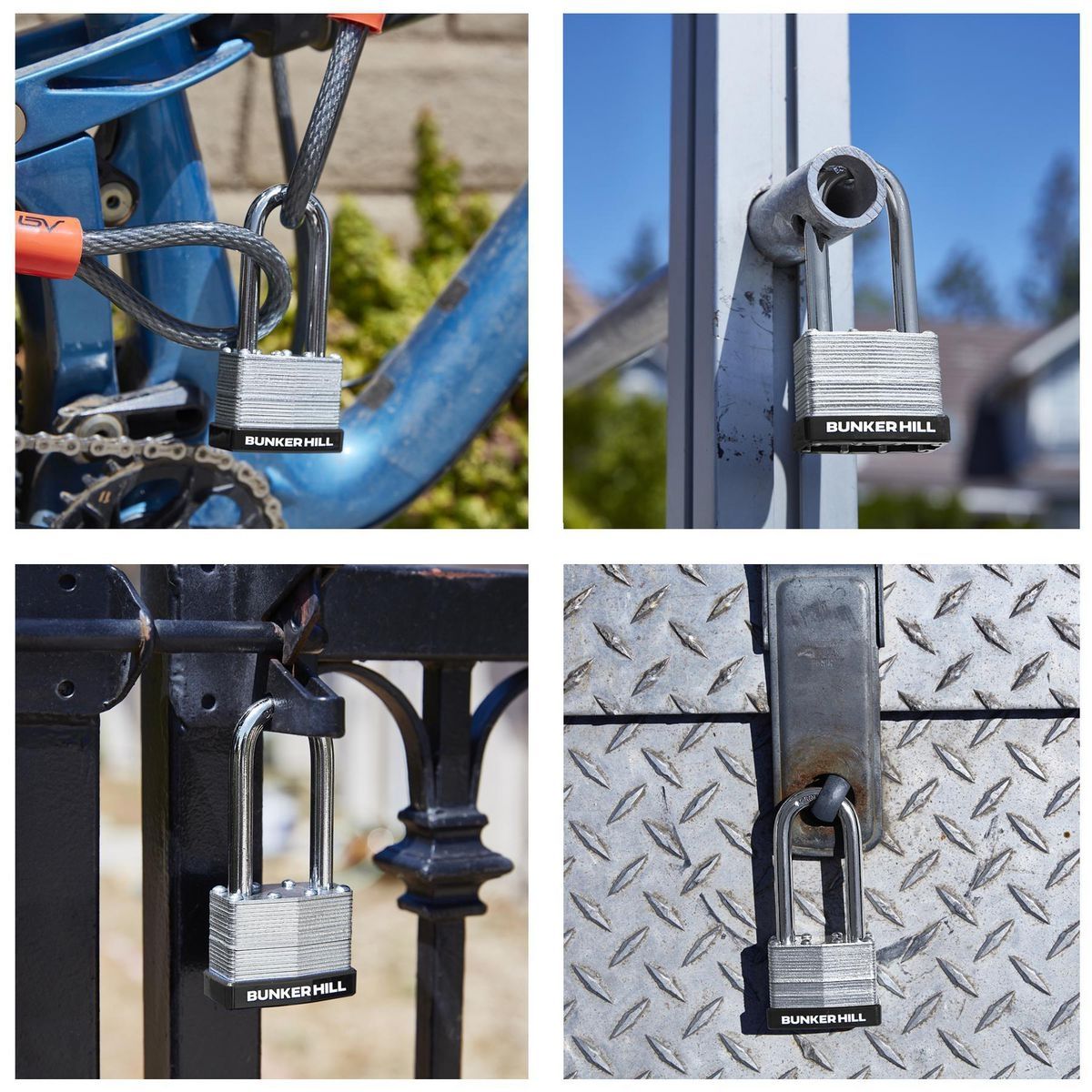 2 in. Laminated Steel Padlock with Extra Long Shackle D52097