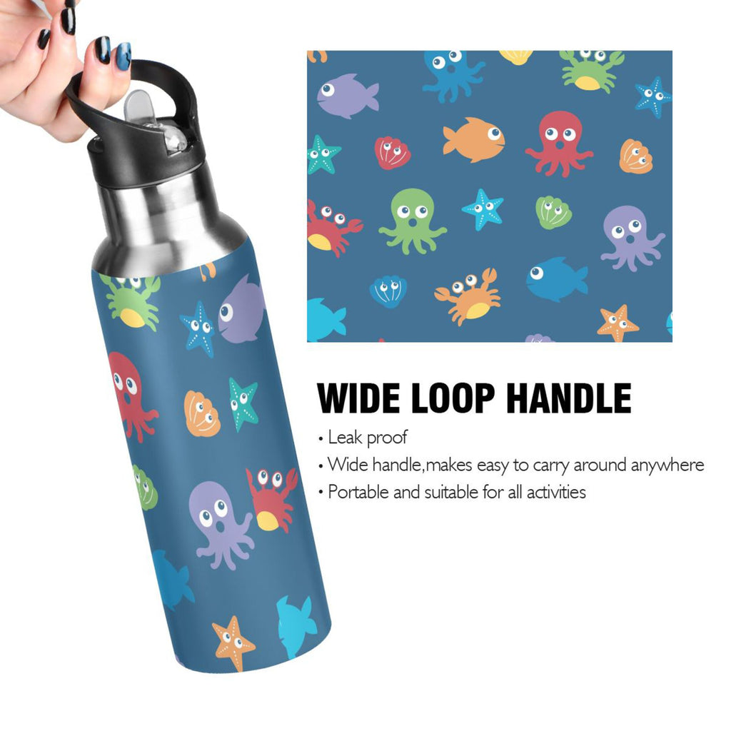 Stainless Steel Insulated Water Bottle with Straw Lid R83574