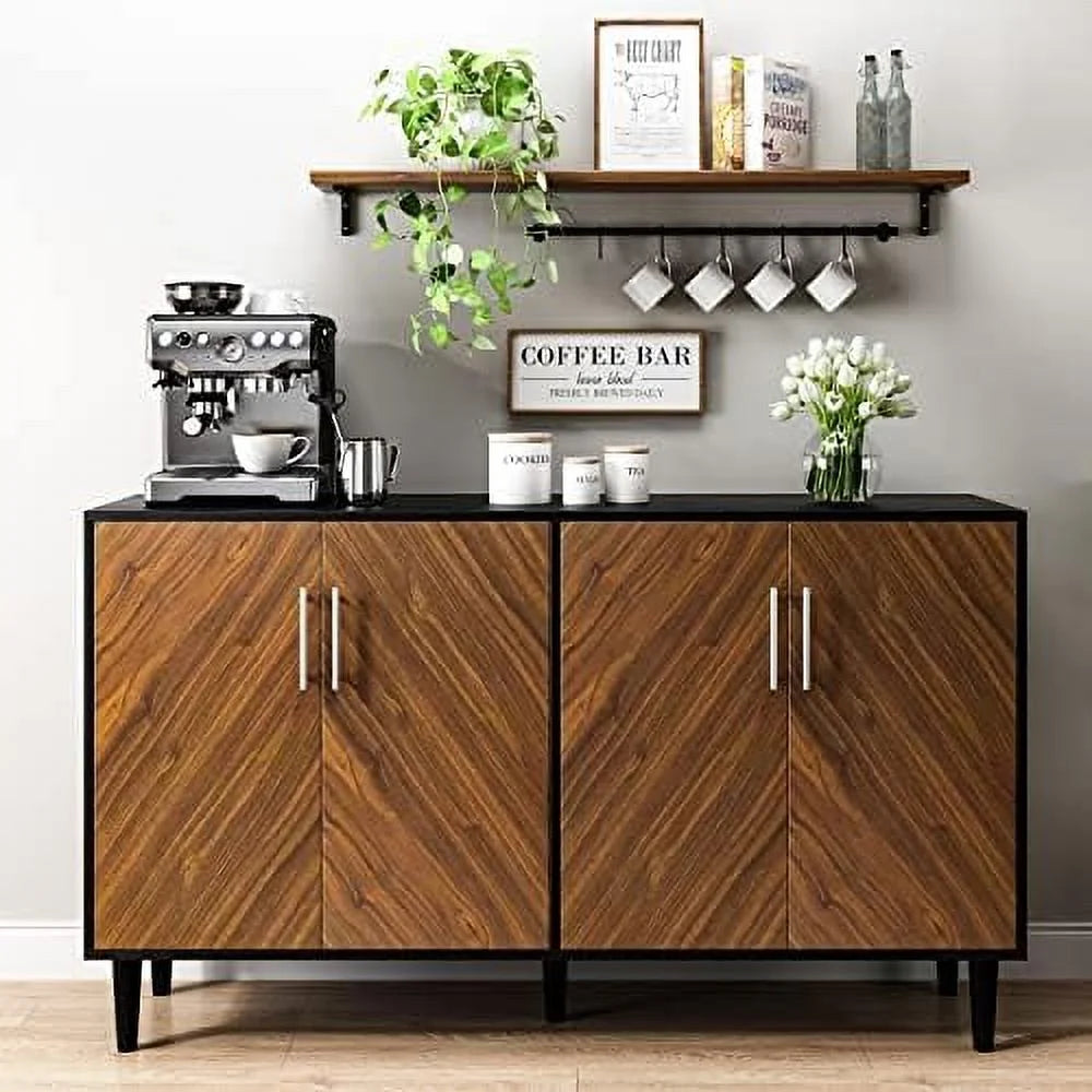 Black 4 Door 58 Inch Sideboard N62524