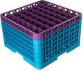 OptiClean Dishwasher Glass Rack, 49-compartments with 5 Color-Coded Extenders Q40681