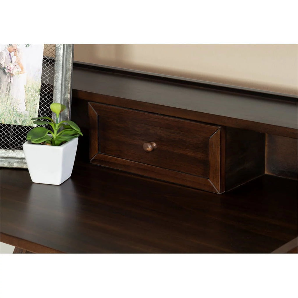 Wood Folding Desk in Antique Walnut Brown A19649