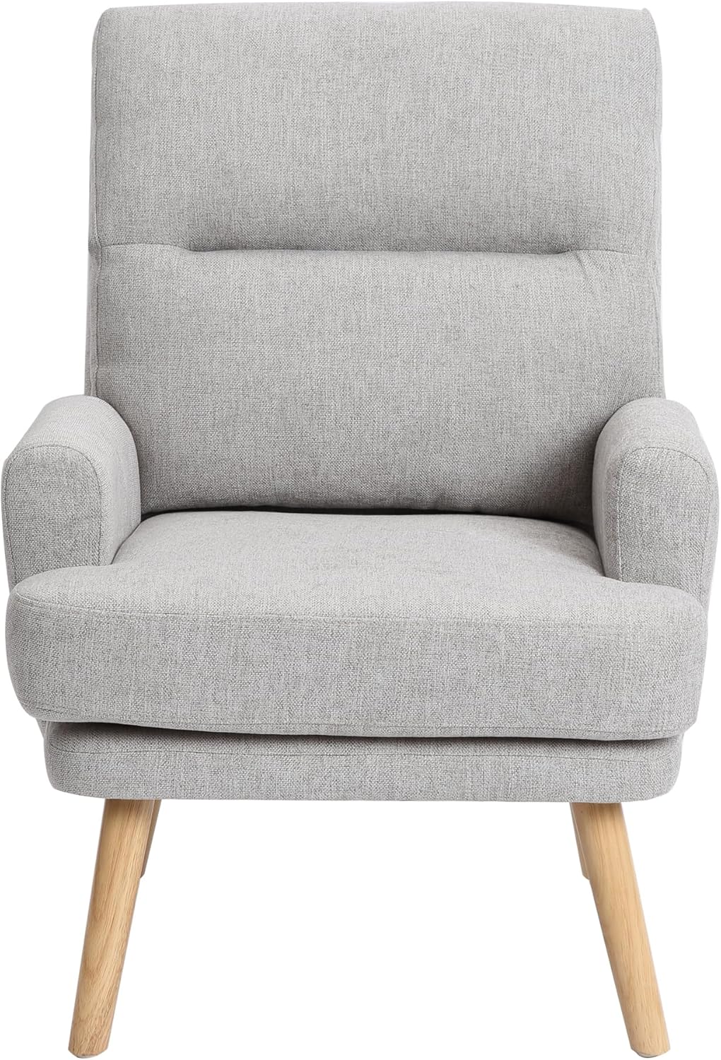 Decorative Chair Set with Footstool, Adjustable Backrest, Wooden Legs A840