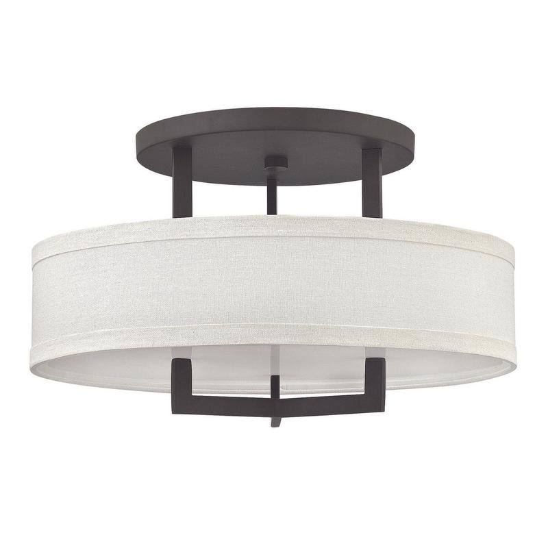Brushed Bronze Semi Flush Mount Light I861