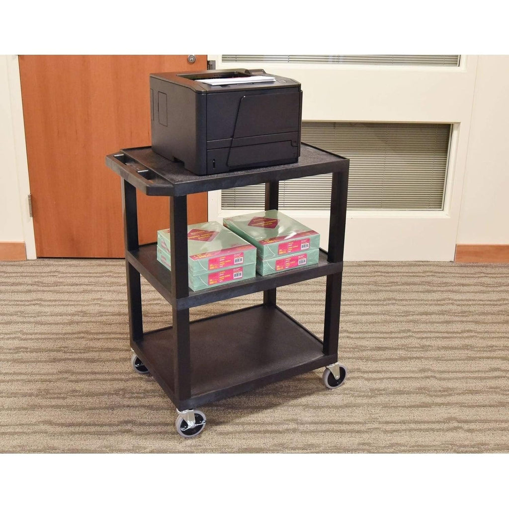 3 Shelves Utility Cart Black O25996