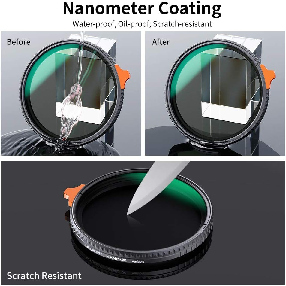 82mm Variable ND Filter ND2-ND400 with Multi-Layer Coatings Y2024
