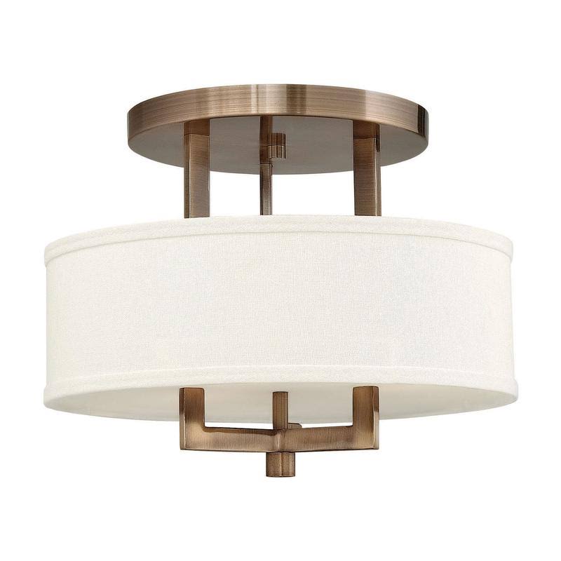 Brushed Bronze Semi Flush Mount Light I861