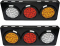 LED Truck Trailer Tail Lights with Iron Bracket Base, 48-LED, 2 PCS W7591