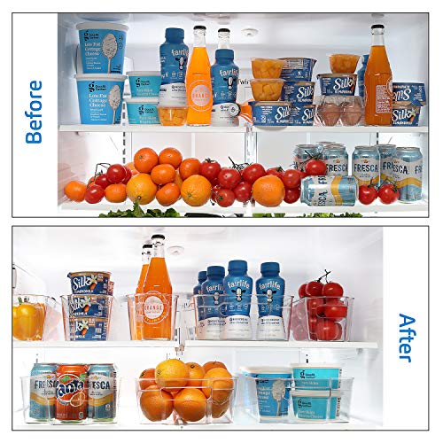Stackable Clear Fridge & Freezer Organizer Bins G95465