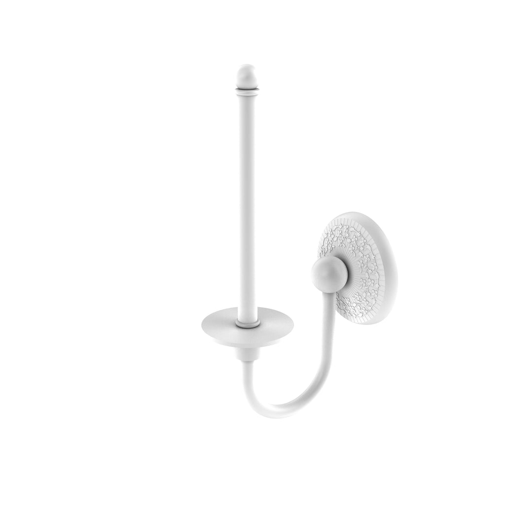 Matte White Upright Toilet Tissue Holder P657