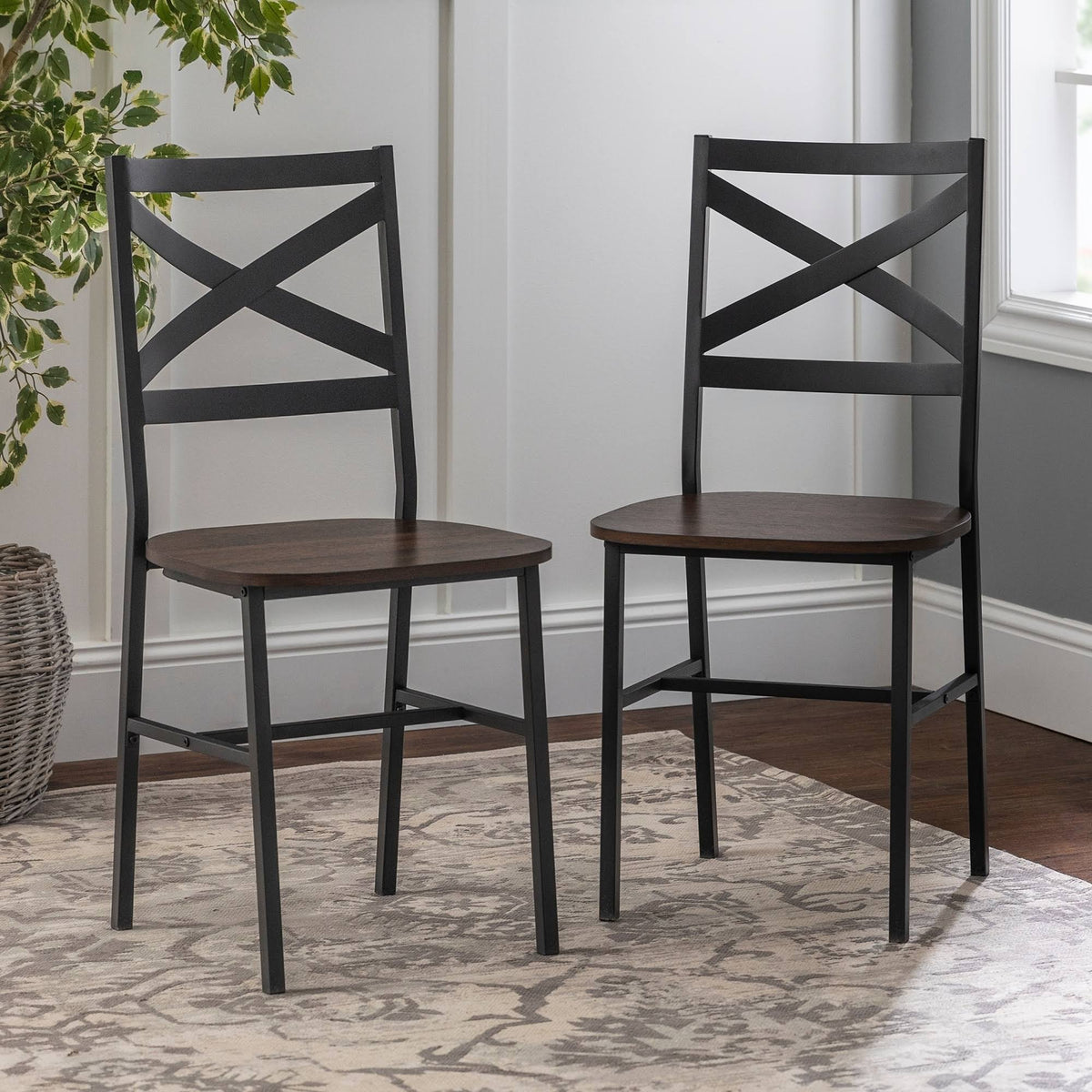 Grey Wash X-Back Dining Chair (Set of 2) M6793