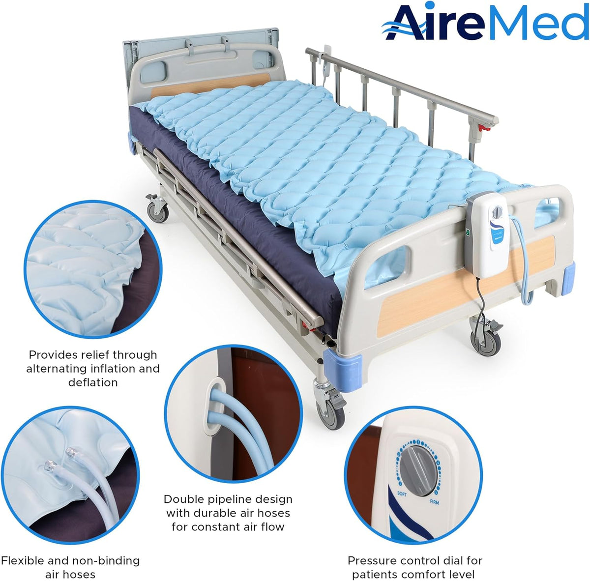 Alternating Air Pressure Mattress Pad with Quiet Electric Pump System B408663
