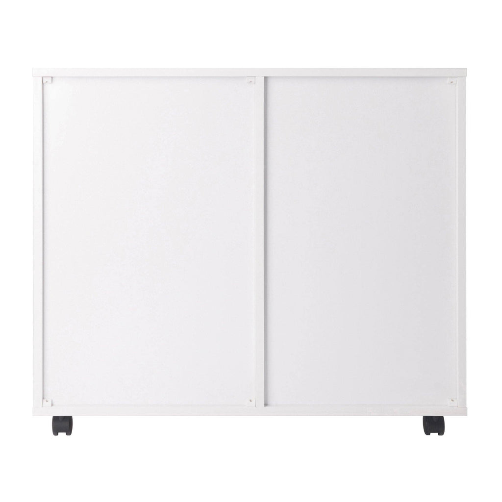 White 2-Section Mobile Filing Cabinet J33973