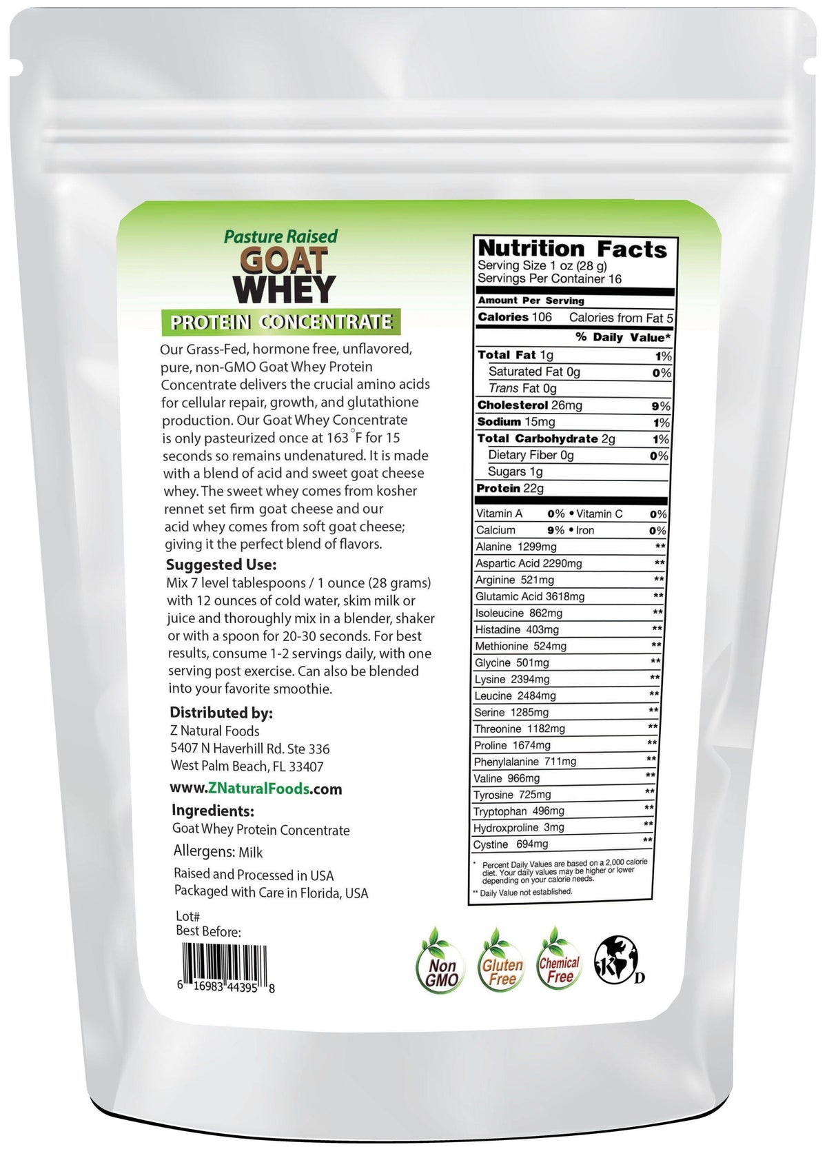 Goat Whey Protein Concentrate 44 lbs W696941