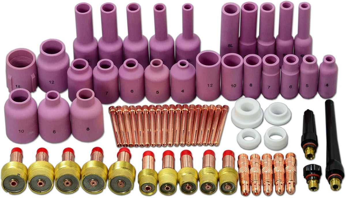 TIG Welding Torch Alumina Nozzle Kit 50pcs F202