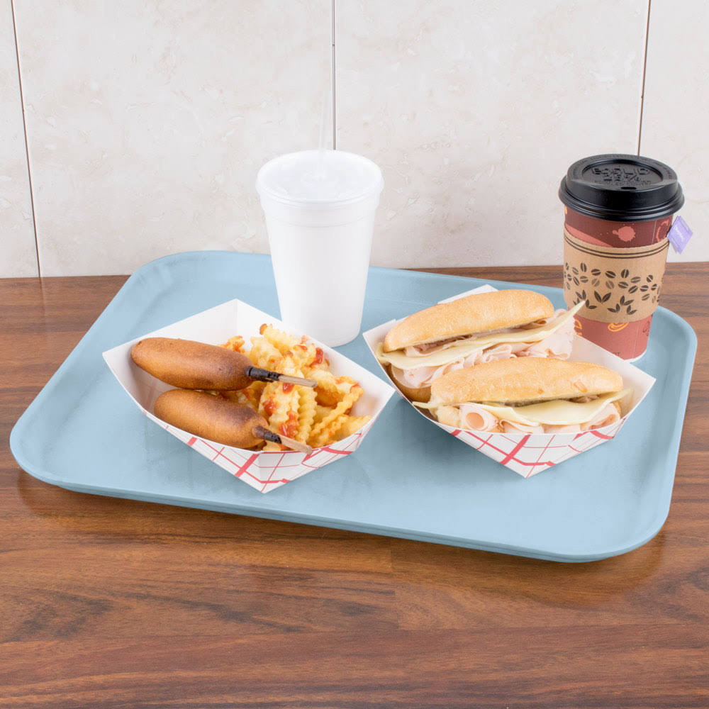 Ice Blue Fiberglass Cafeteria Tray B592802
