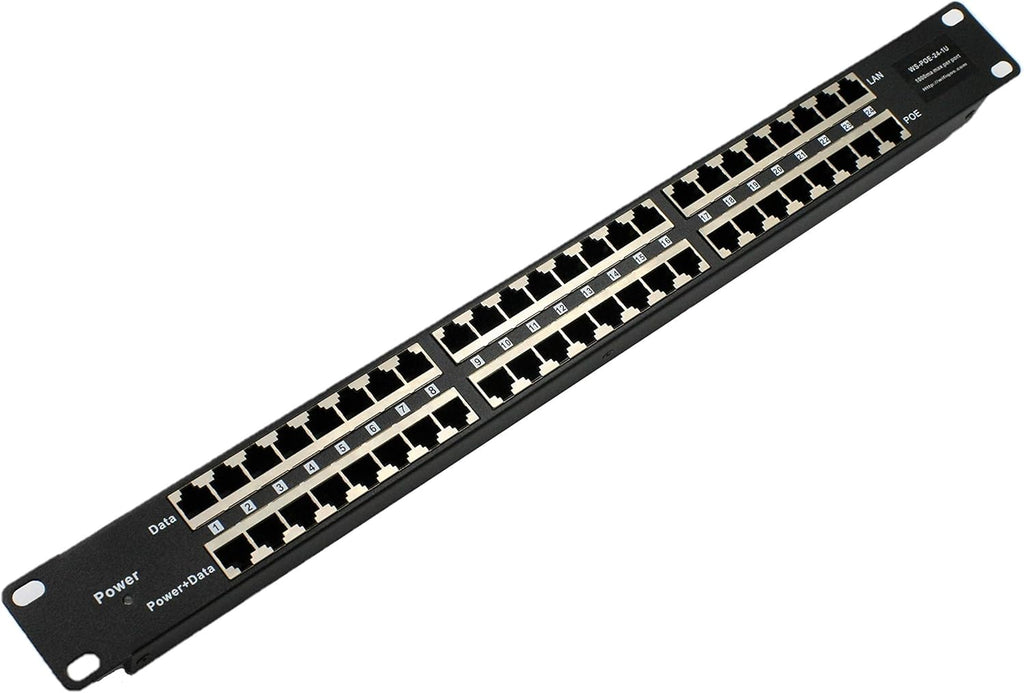 24 Port Passive PoE Injector with 48V 120W Power Supply H47448