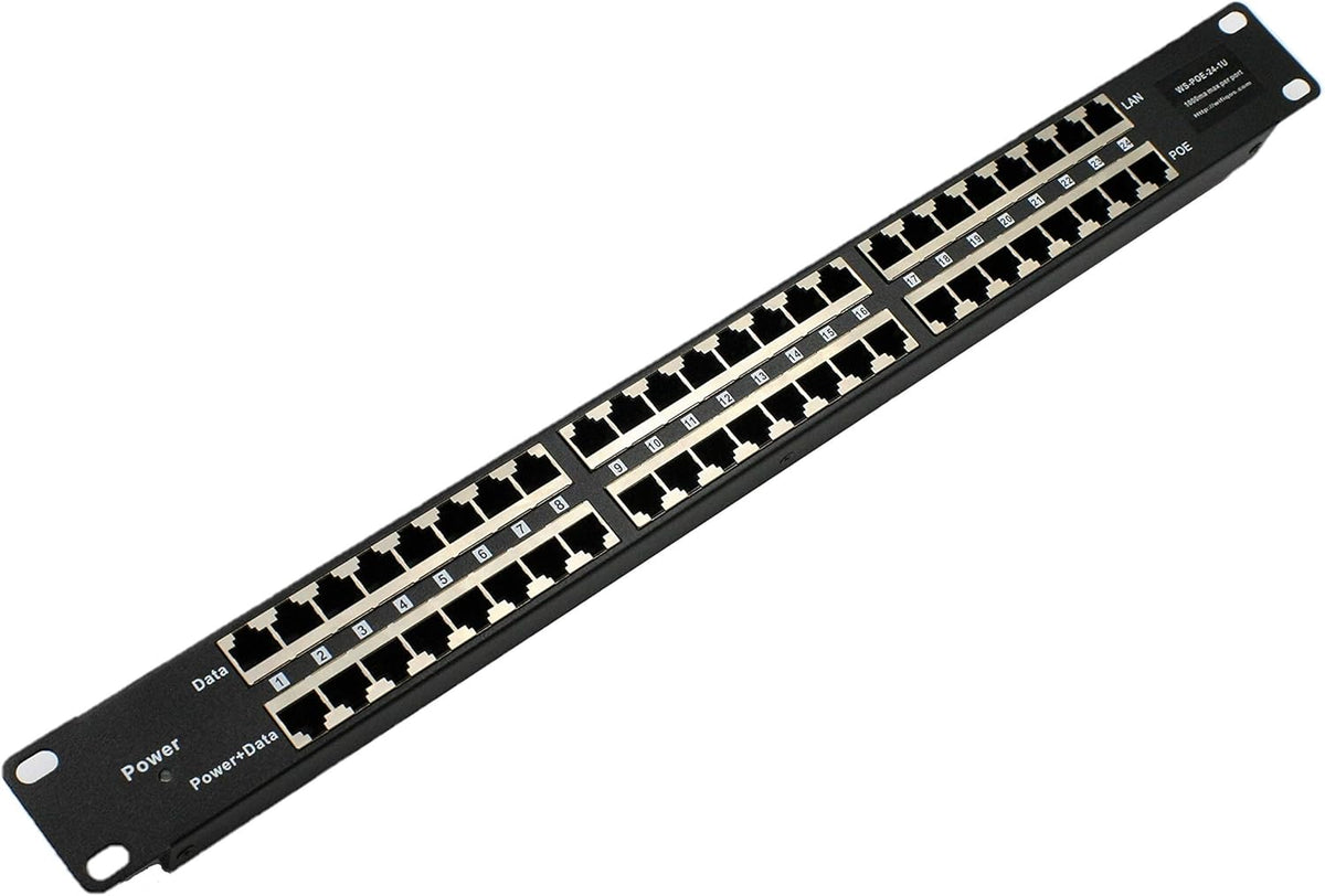 24 Port Passive PoE Injector with 48V 120W Power Supply H47448