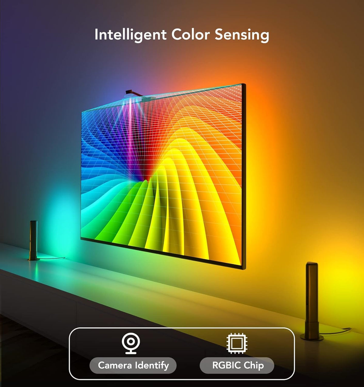 Smart Wi-Fi RGBIC LED Strip Lights & Light Bars with Camera Z36123