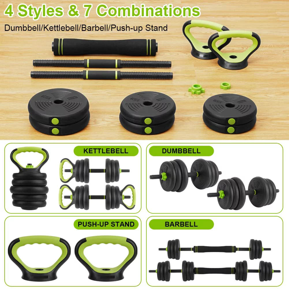 4-in-1 Adjustable Dumbbells Set M180260