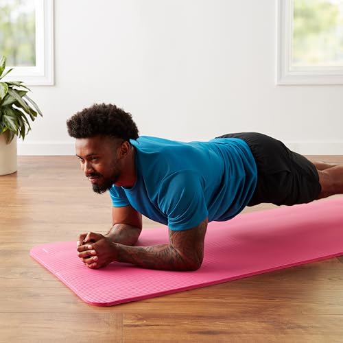 1/2 Inch Extra Thick Exercise Yoga Mat with Carrying Strap N96961