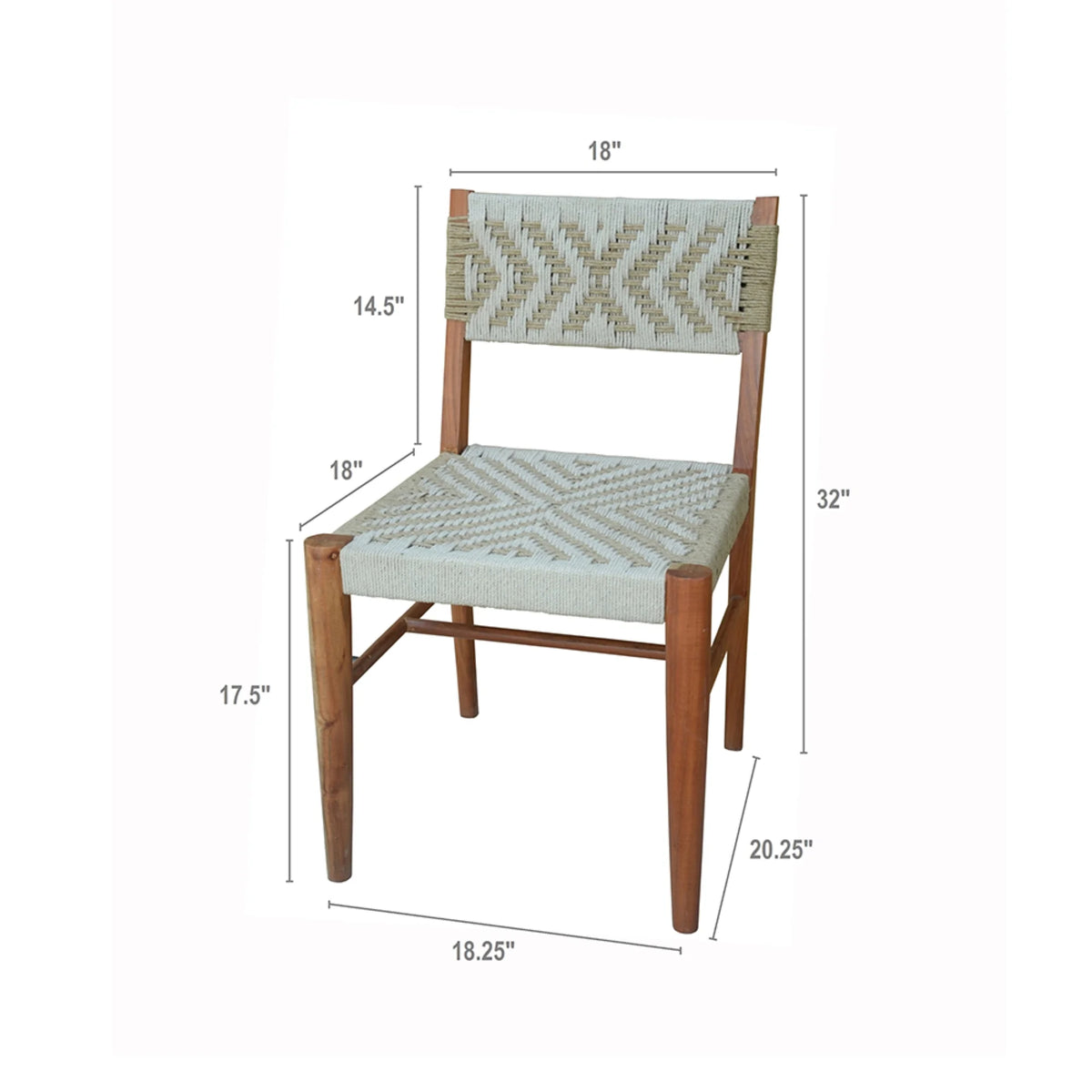 Gray and Brown Weaving Chair W396
