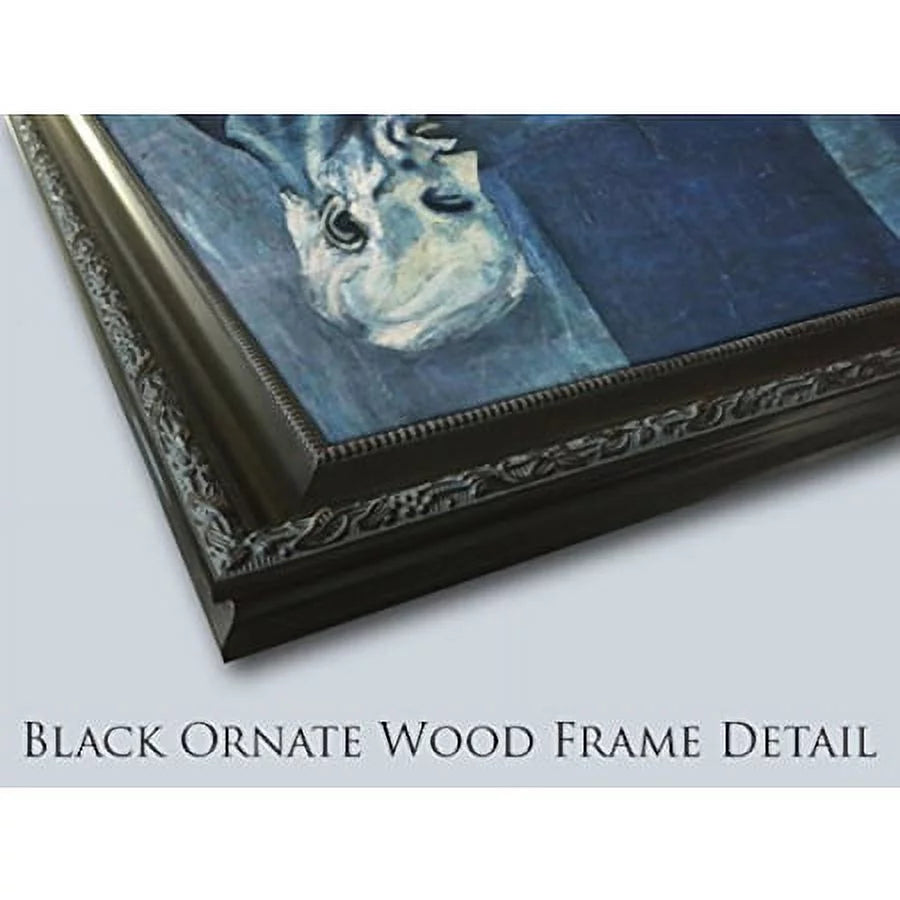 Black Ornate Wood Framed Art Print J897788