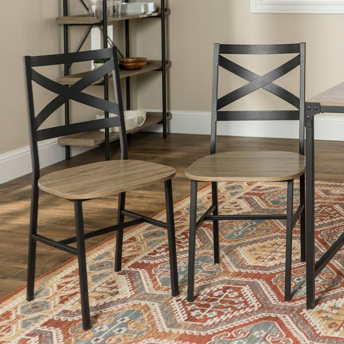 Grey Wash X-Back Dining Chair (Set of 2) M6793