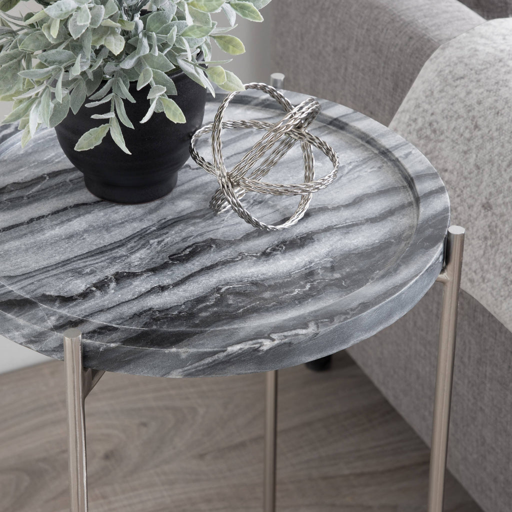 Natural Rustic and Black Side Table B518845