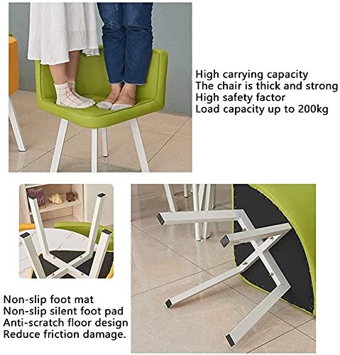 White 80cm Round Table with 4 PU Leather Chairs F48532