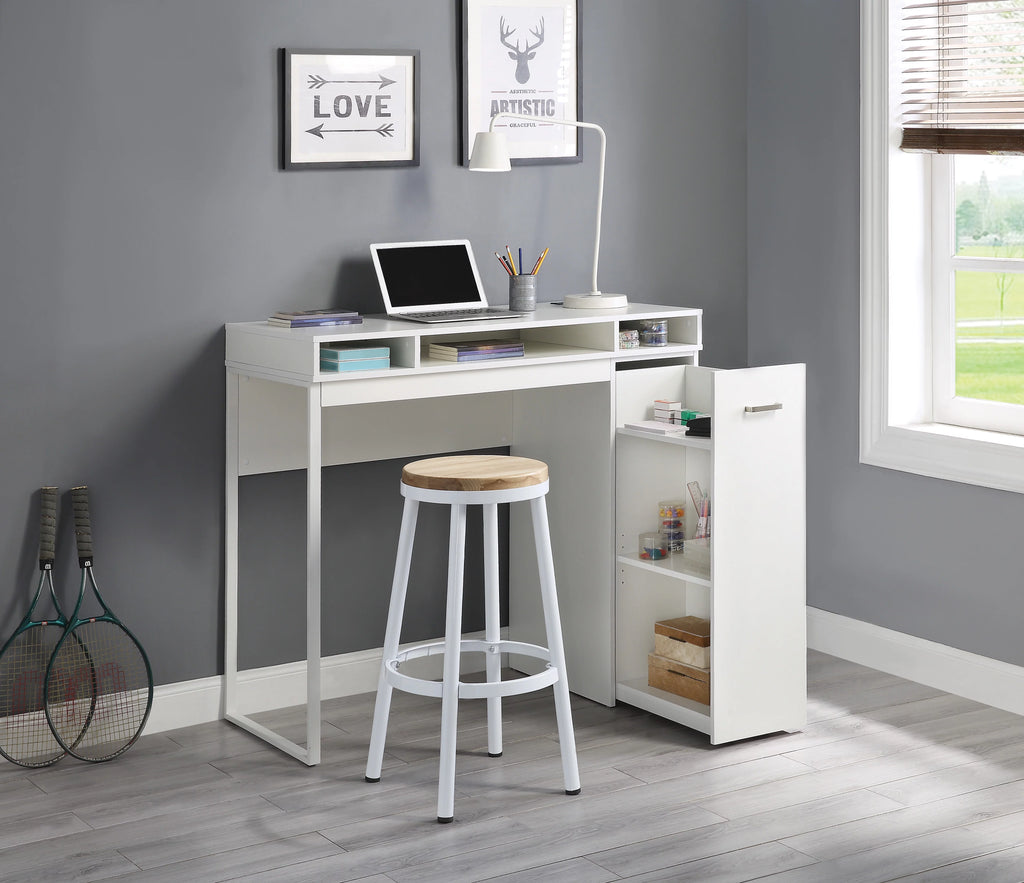 47" Wide White Desk with Storage A94754