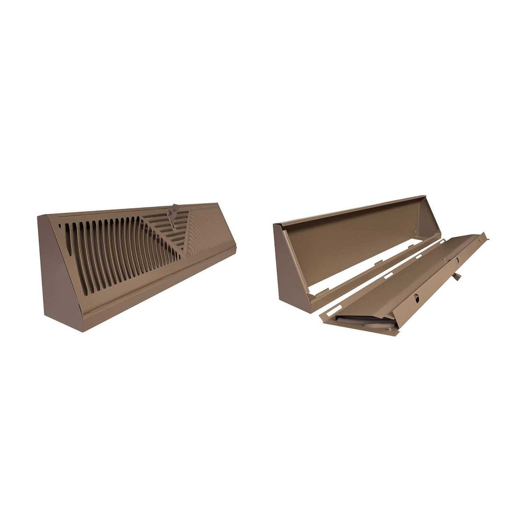 Steel Brown Baseboard Diffuser Supply B16434