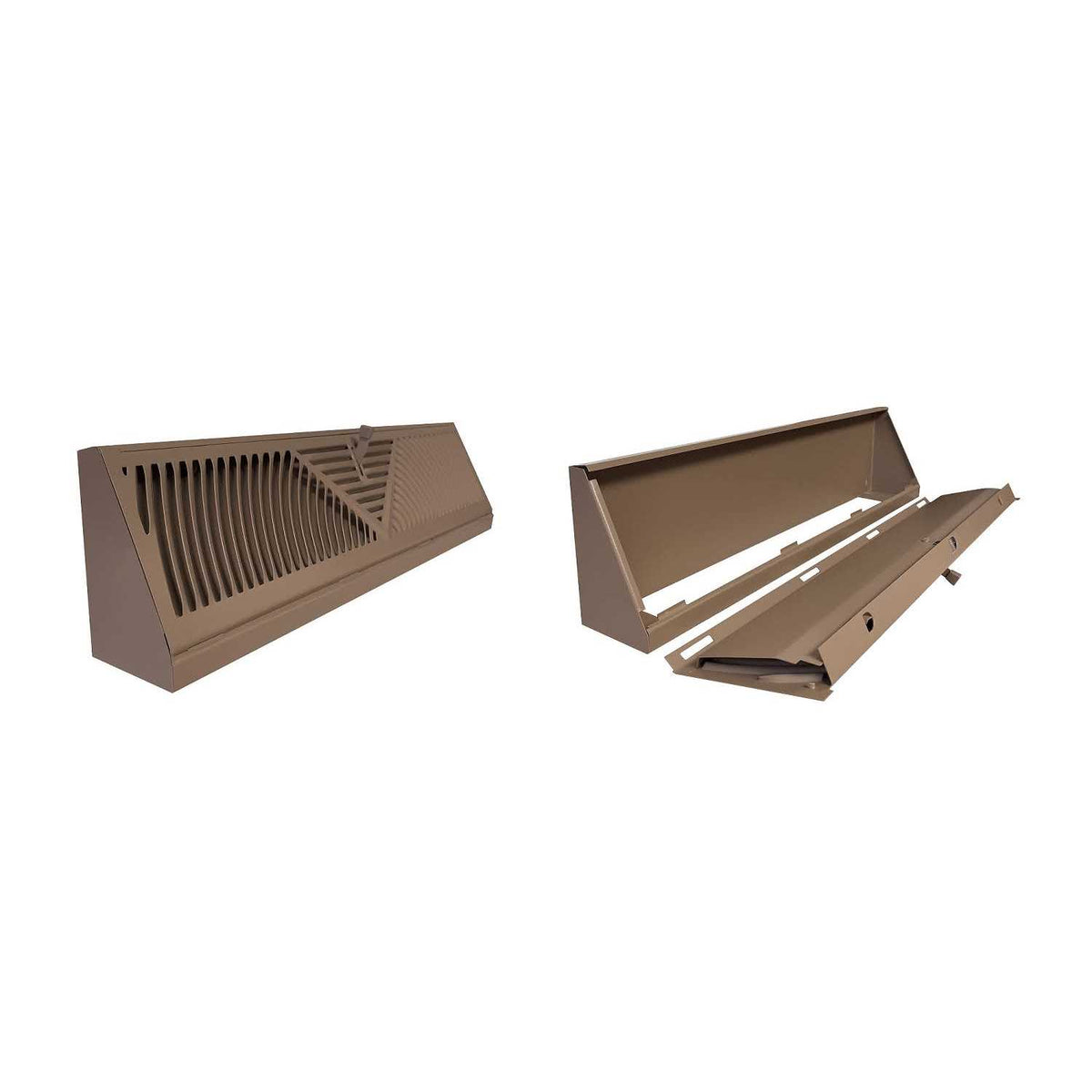 Steel Brown Baseboard Diffuser Supply B16434