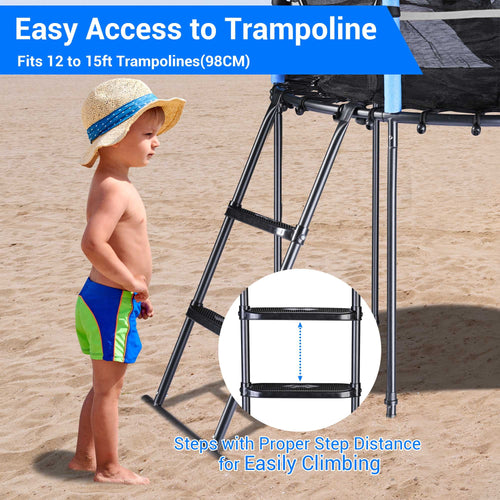 2 Step Trampoline Ladder with Shoe Bag D986856