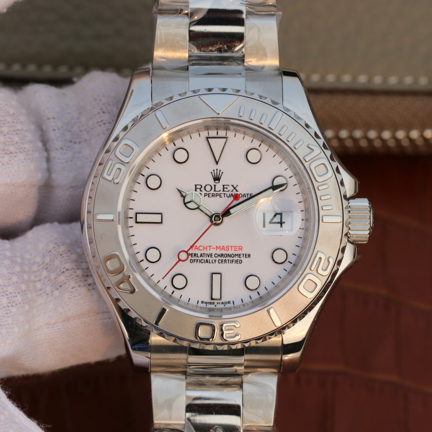 Pure Silver Black & White Dial Stainless Steel 40mm Y9754