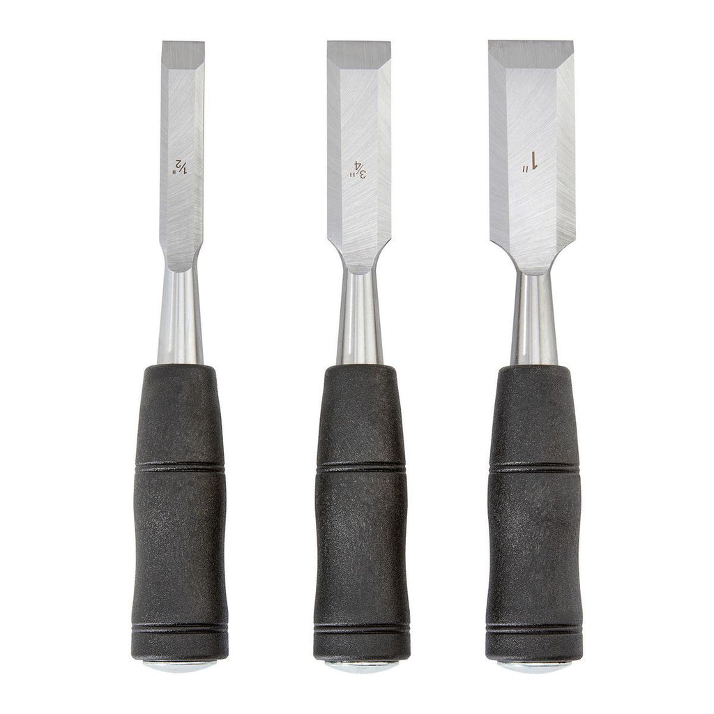 Wood Chisel Set with PVC Handles, 3-Piece R889312