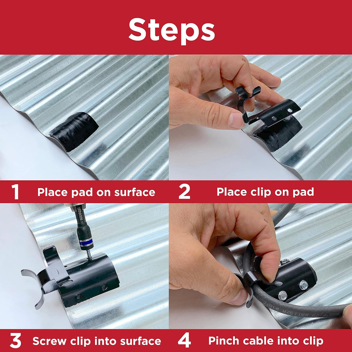 Metal Roof Heat Cable Clip 10 pack K96605