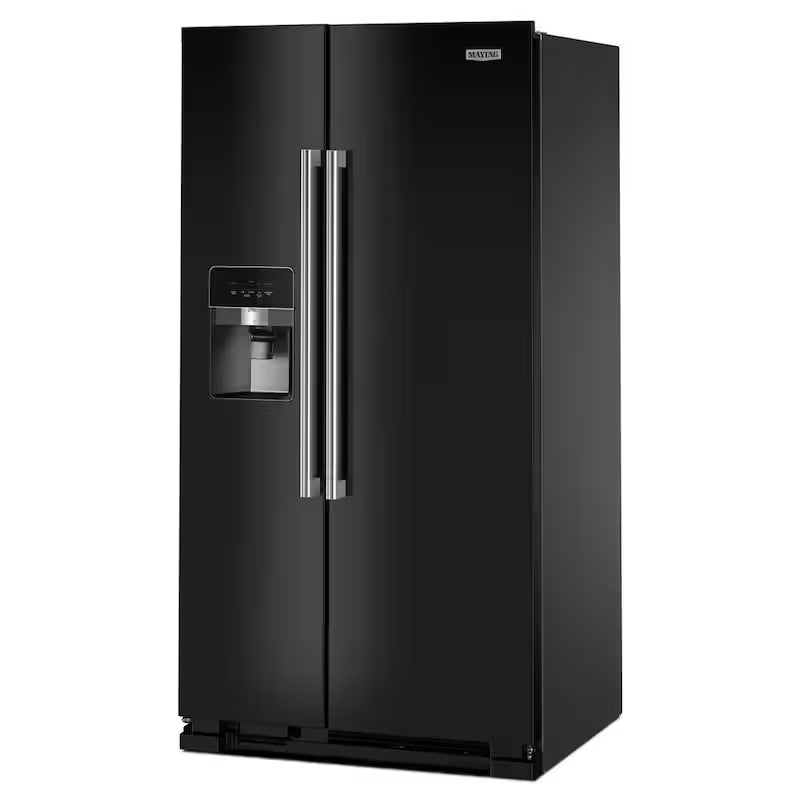 36 in. 25 cu. ft. Side-by-Side Refrigerator in Black B544