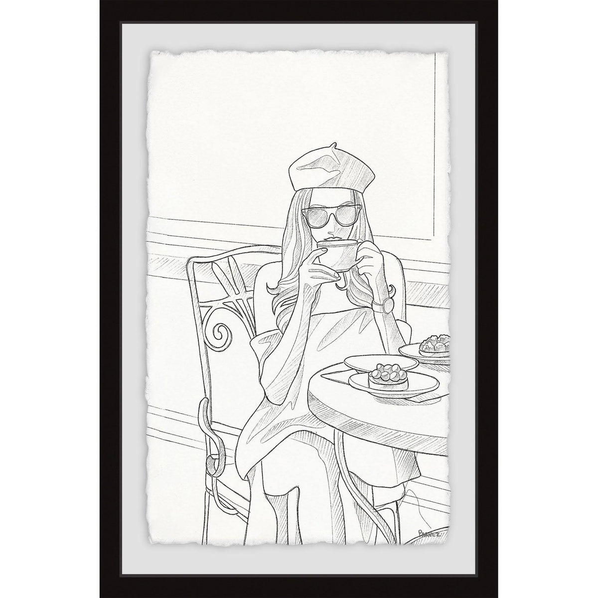 45x22 x 30x22 in Framed Giclee Black Z601221