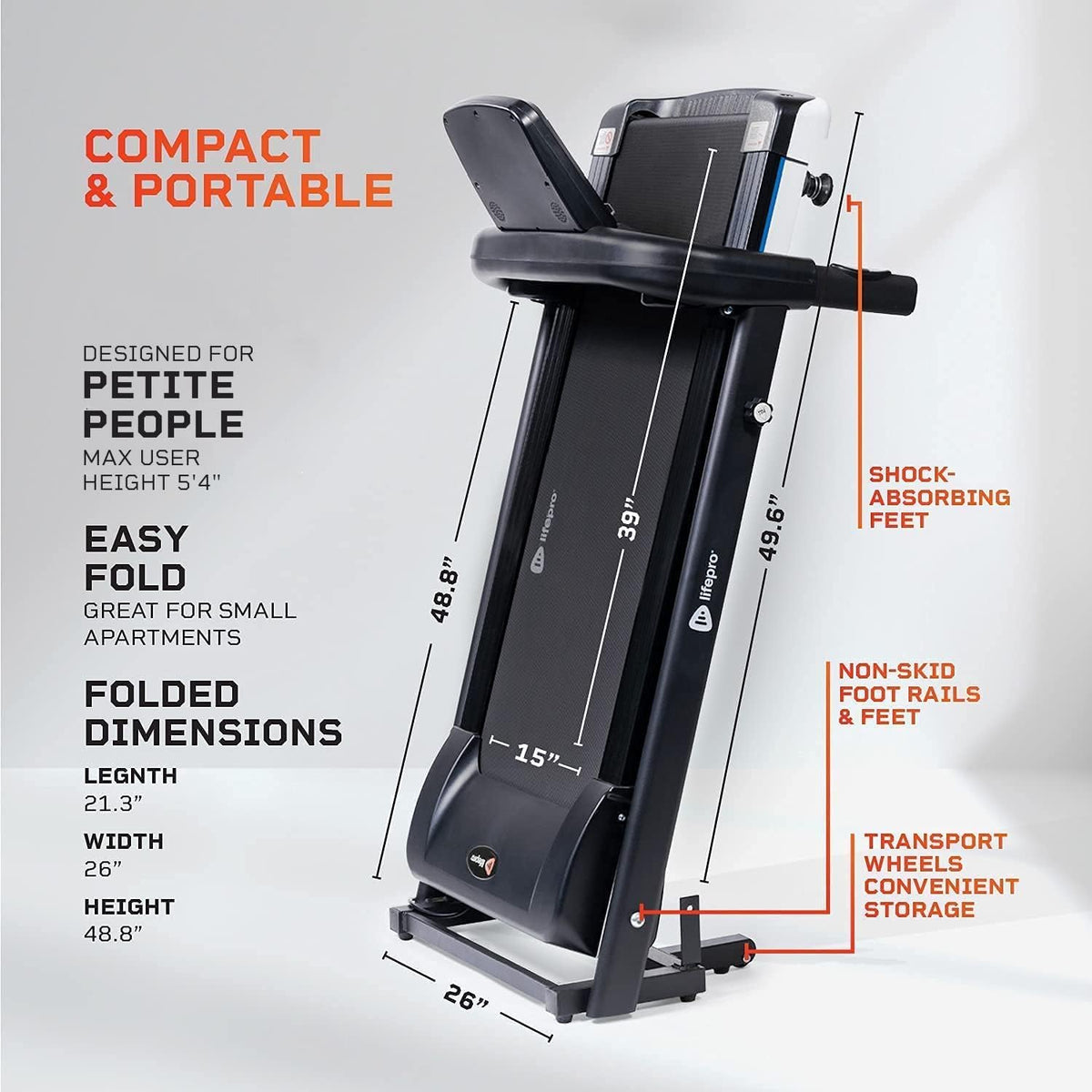 Foldable Electric Treadmill H881000