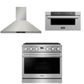 36 Gas Range, Range Hood and Microwave U828