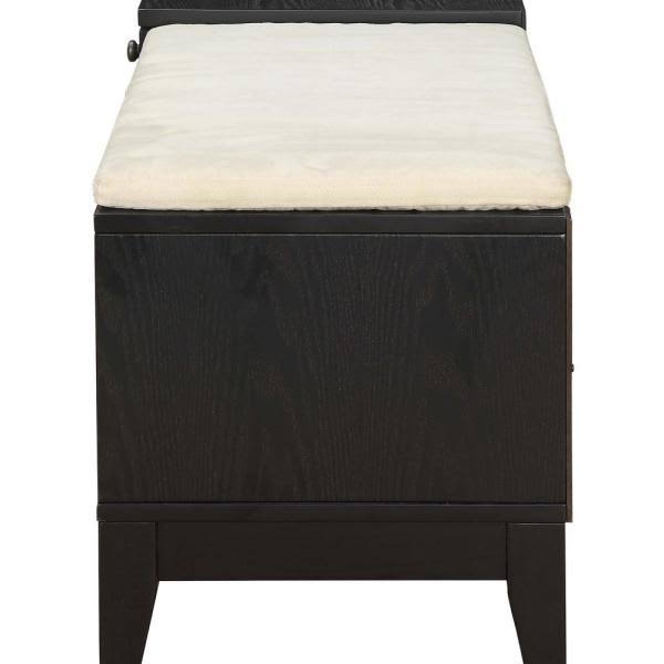 Black Storage Bench D852