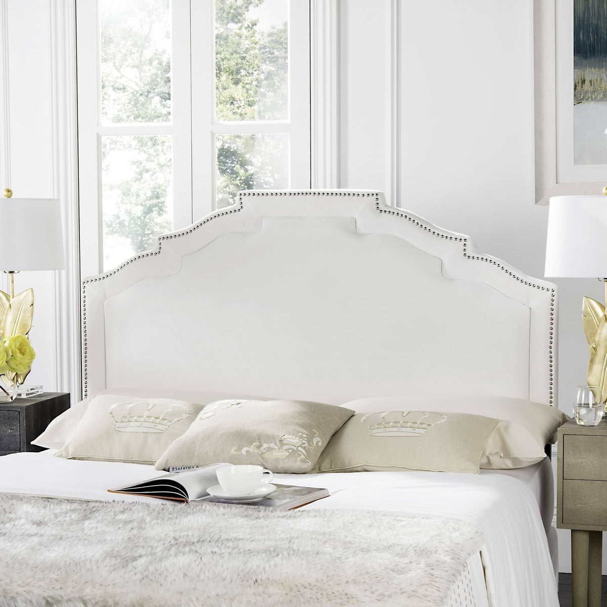 White Queen Headboard S443
